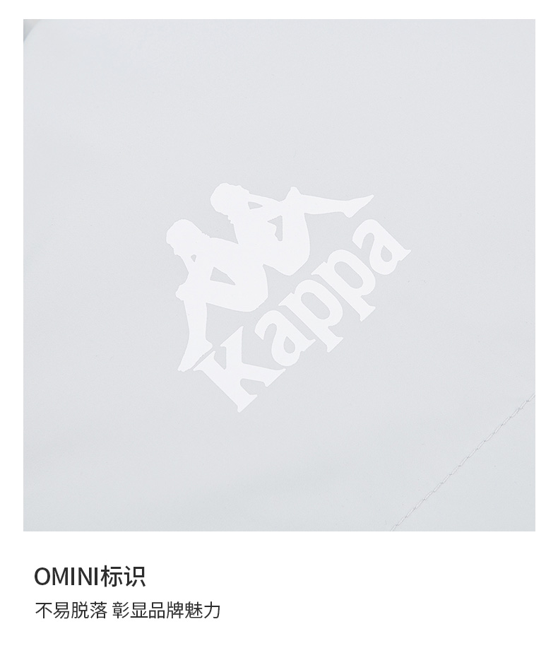 kappa卡帕男串标短款羽绒服基础连帽防寒服加厚保暖外套背靠背蓝色793