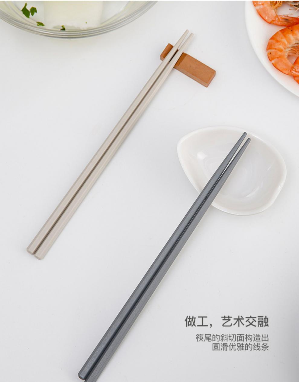 不同颜色的筷子一人一筷合金筷家用防滑家庭分餐筷子创色套装ys 彩虹