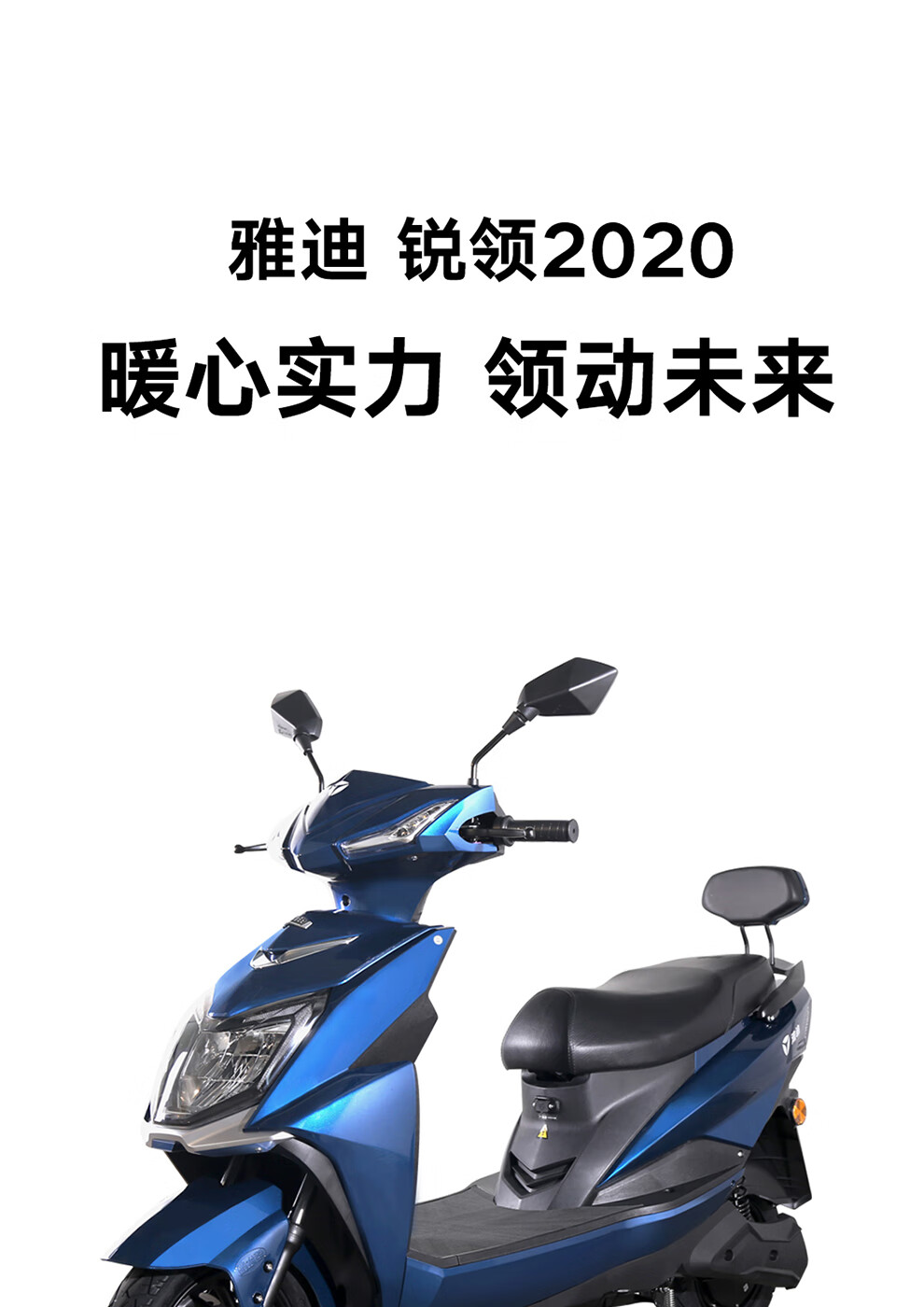 雅迪(yadea)锐领电动车2020电动摩托车60v20ah电动车男女代步 72v20