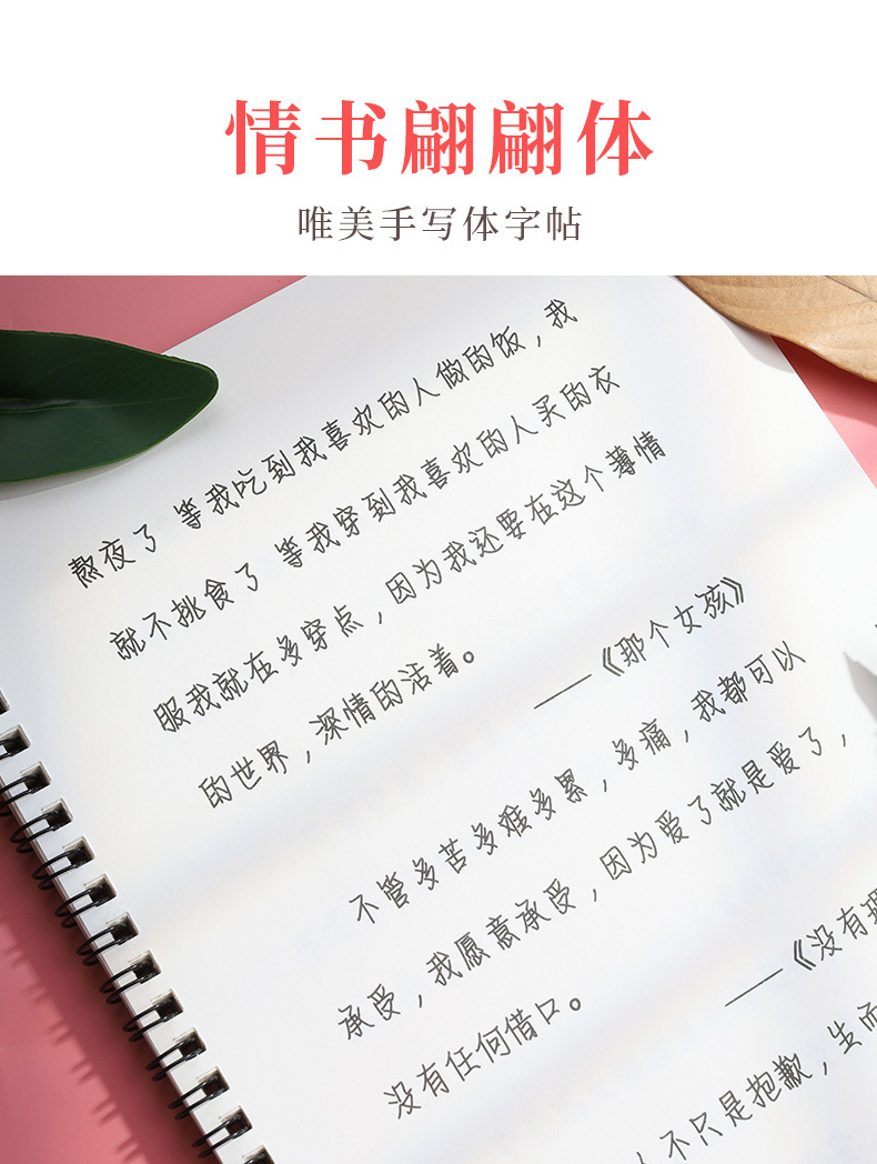 奶酪牛奶体字帖女生字体漂亮手写大气清秀情书翩翩体练字帖行楷书