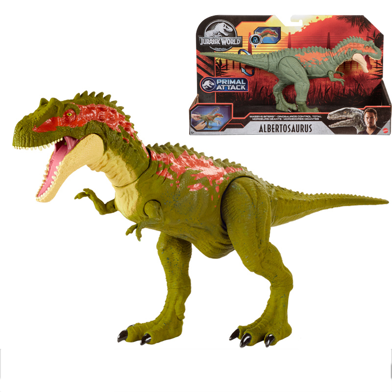 美泰侏罗纪世界电影系列同款恐龙模型收藏仿真多关节可动男孩玩具