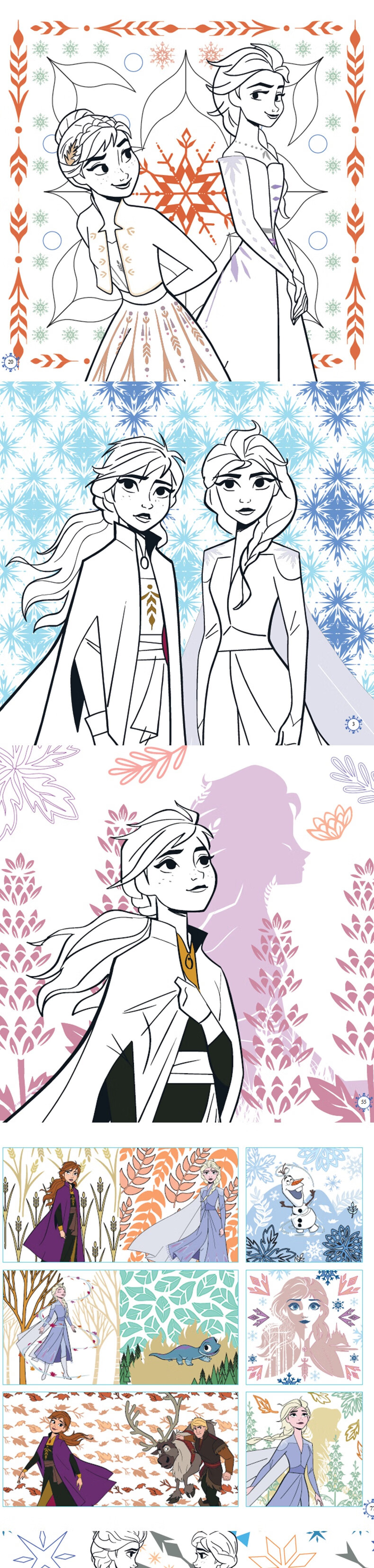 秘密花园涂色书冰雪奇缘2艾莎安娜主题魔幻涂绘书儿童涂鸦填色本美术