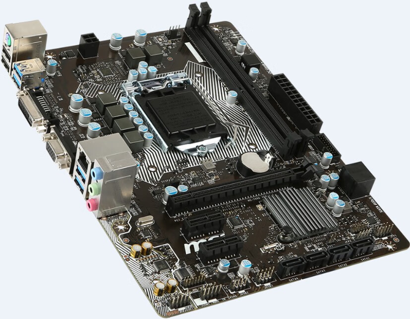 微星b150mnightelficafeb150主板ddr4替z270b250h110紫色