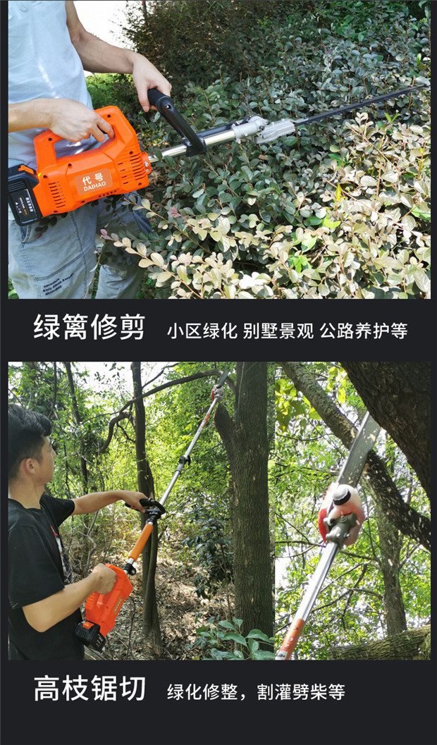 德国进口电动割草机充电式多功能家用锂电池高枝锯打草机除草神器 4.