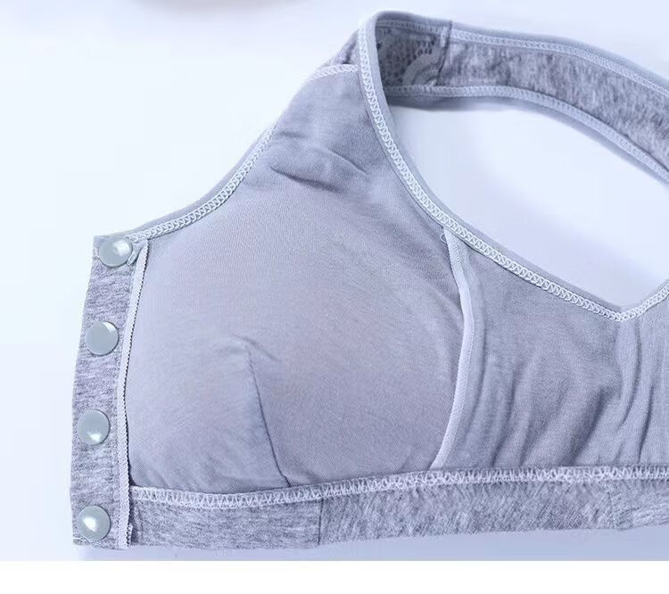 乳腺癌术后专用内衣2022胸罩文胸二合一假乳房女硅胶前扣无钢圈灰色
