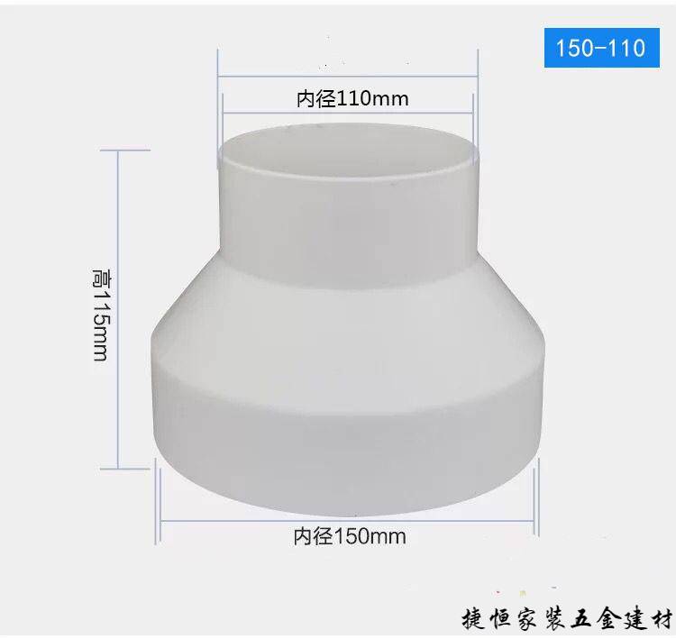 曼影pvc塑料大小头7550转接头250变160排水管110变径异径直接变200mm