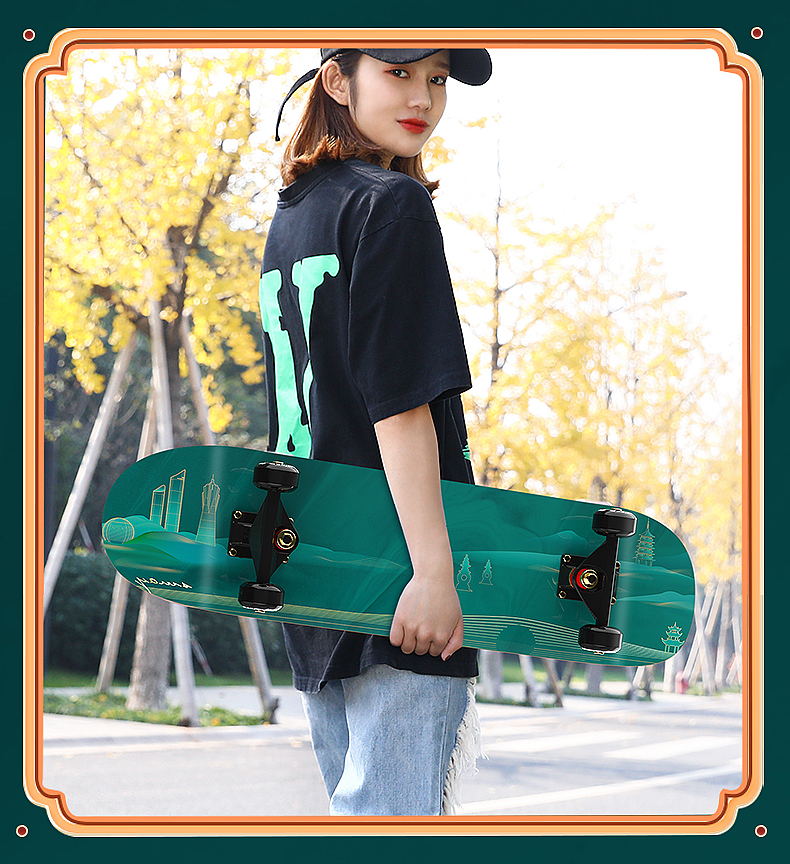 公路刷街滑板sway滑板板初学者儿童成人男女生刷街四轮公路短板双翘