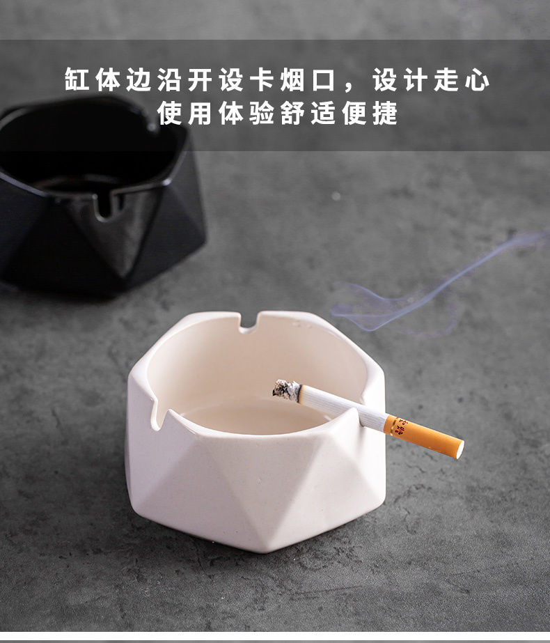 精选好礼烟灰缸陶瓷创意个性时尚防风大号卧室客厅水晶玻璃烟灰缸欧式