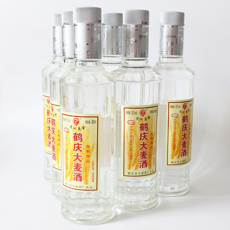 400ml 大麦酒瓶装52度云南大理天池龙登纯粮食酒 6瓶【图片 价格 品牌