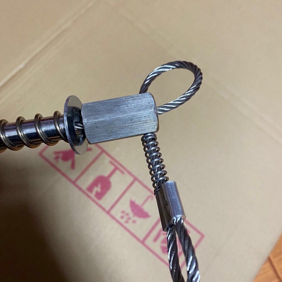钢丝绳拉绳304弹簧钢丝弹簧三节绳弹簧钢丝套单向锁弹簧二级锁踏板
