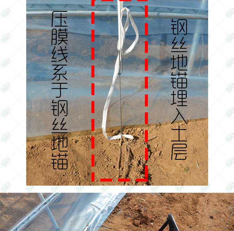 温室大棚地桩螺旋地锚地钩拉线地锚热预埋地锚高强度长50cm粗28mm单砖
