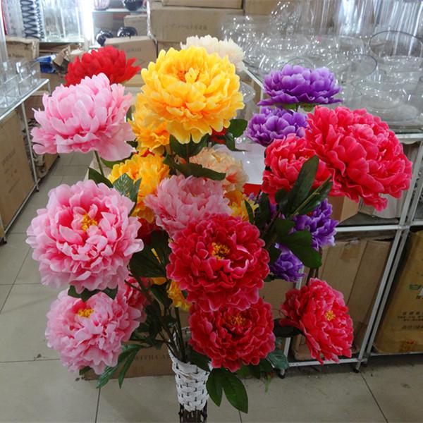 牡丹素有"国色天香"花中富贵"的仿真玉兰花花束大单支假花绢花客厅