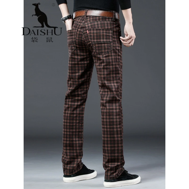 mens cotton plaid pants