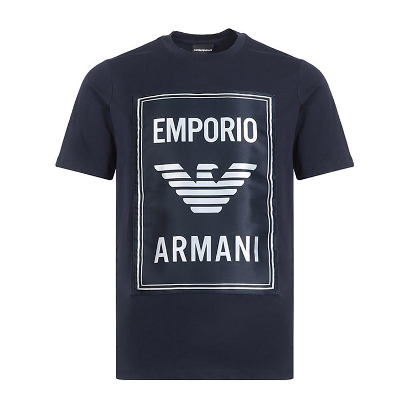 emporioarmani/安普里奥阿玛尼 男士短袖t恤男士logo图案棉质圆领短袖