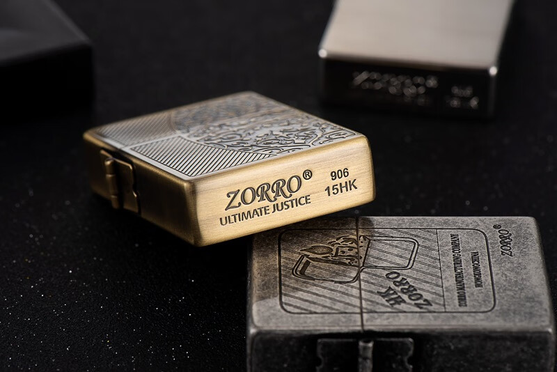 外铰链复刻平头金属防风礼品煤油打火机 z65034a质朴佐罗镍