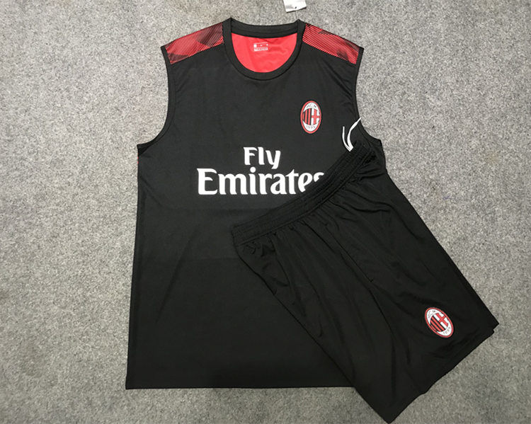 腾讯体育专营nba同款对抗服新ac米兰袖无袖对抗训练服