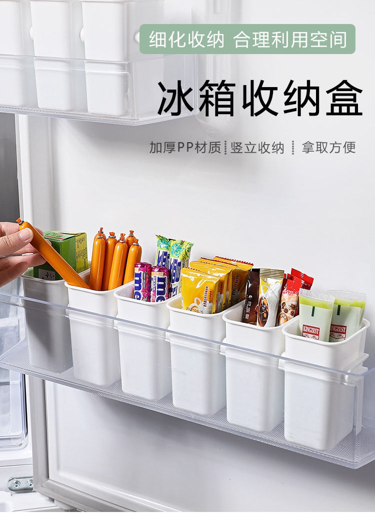 新款冰箱分类食品收纳盒家用冰柜侧门储蓄盒厨房冷冻食物保鲜盒子多