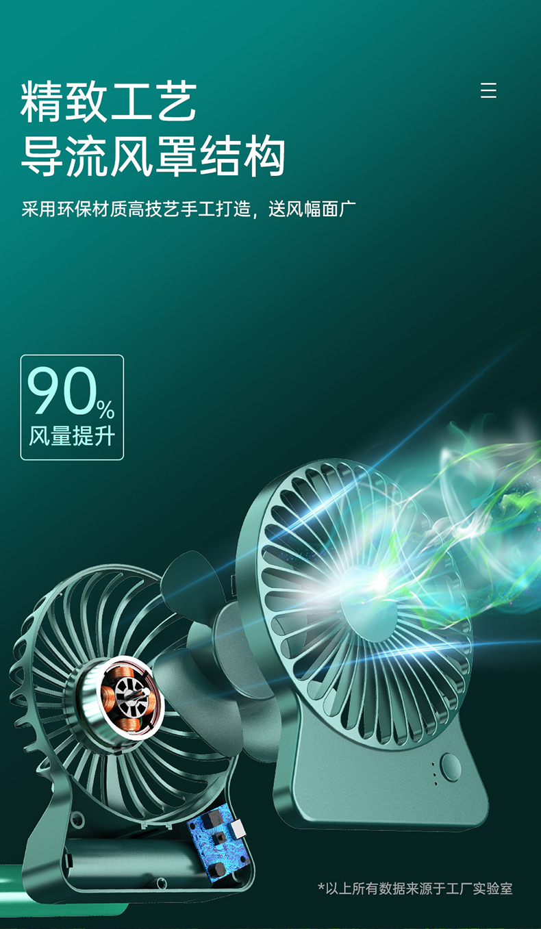 三星samsung适用于usb小风扇迷你静音手持电风扇便携式随身小型电动手