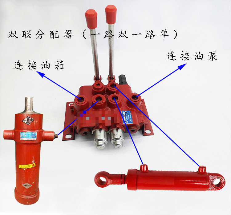 昱瑟适用于zs-118 系列多路阀换向阀液压分配器手动 一至四联阀油缸