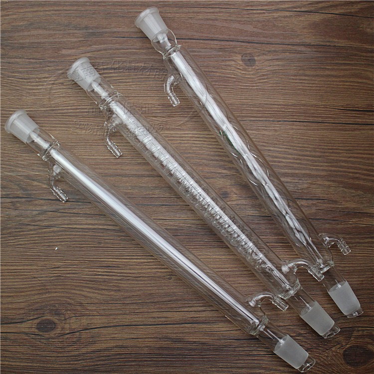 球形冷凝管直形冷凝管蛇形冷凝管200/300/400mm玻璃回流冷凝管 球形