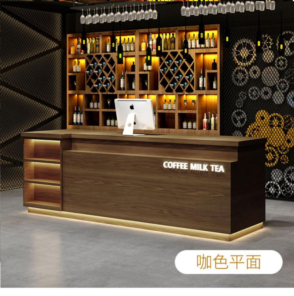 吧台前台接待台收银台酒吧复古工业风火锅烧烤店奶茶店铺商用柜台崎杳