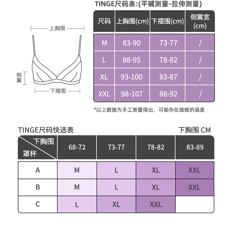 蕾丝调整型文胸无钢圈内衣女收副乳胸罩大胸 黛蓝 xl【适合罩杯75c