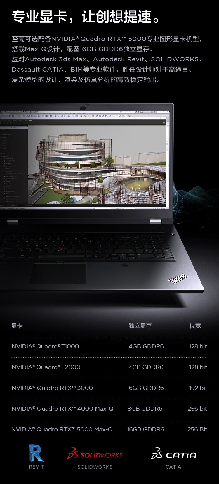 联想thinkpad p17 17.3英寸十代移动图形工作站设计师
