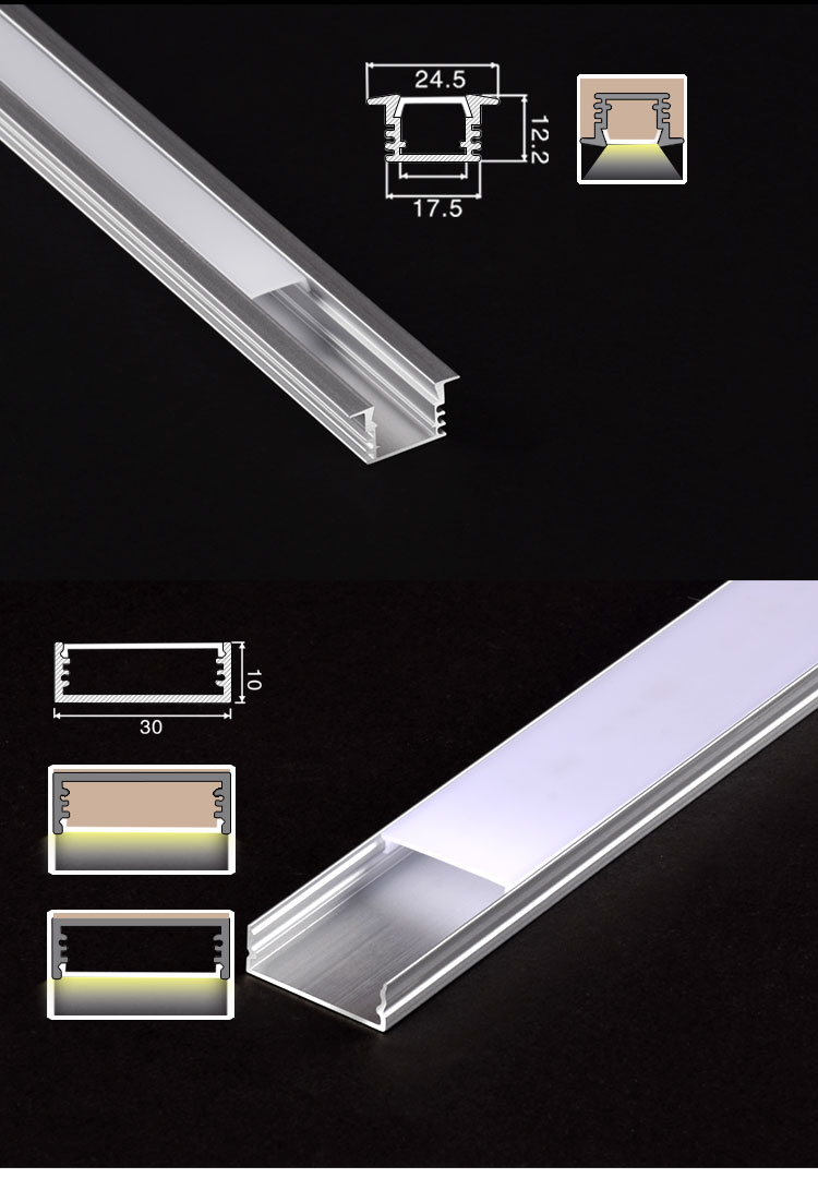 led灯槽线条灯槽铝槽灯铝合金嵌入式u型灯带卡槽灯罩明装线性灯条sj