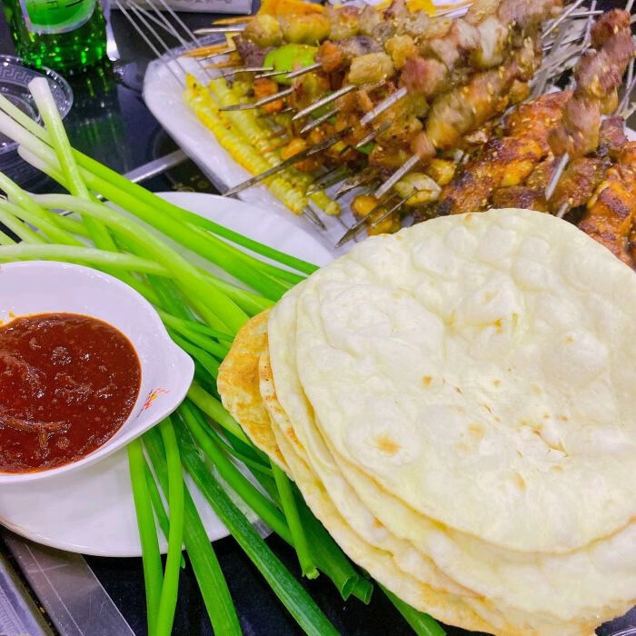 淄博烧烤卷饼网红特色山东烧烤小饼专用薄饼单饼原味手卷饼白皮饼烧烤