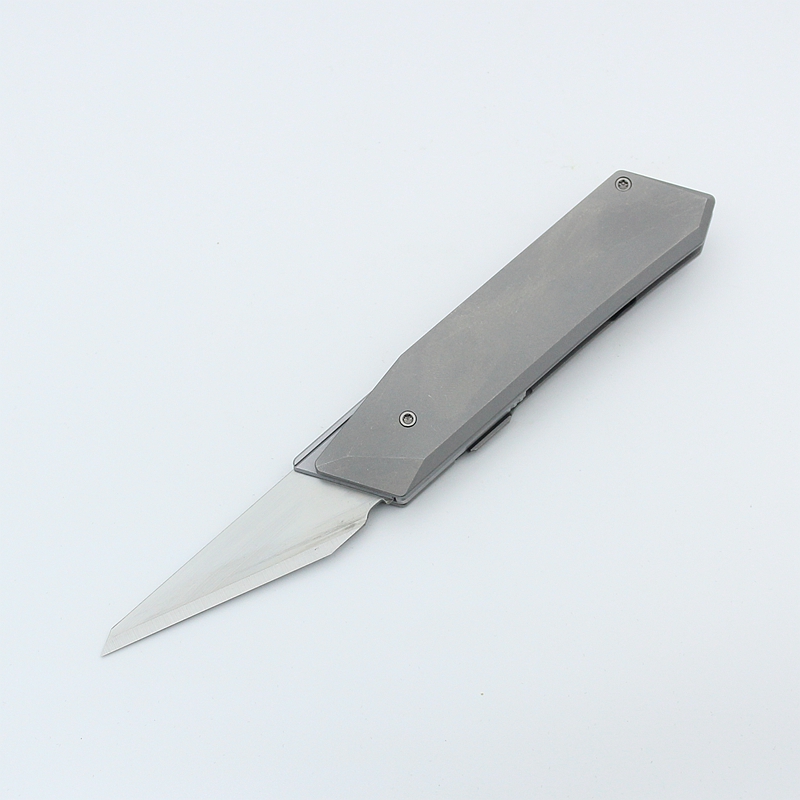 钛合金裁纸刀雕刻美工刀小折刀快开折叠ckb2大折刀片