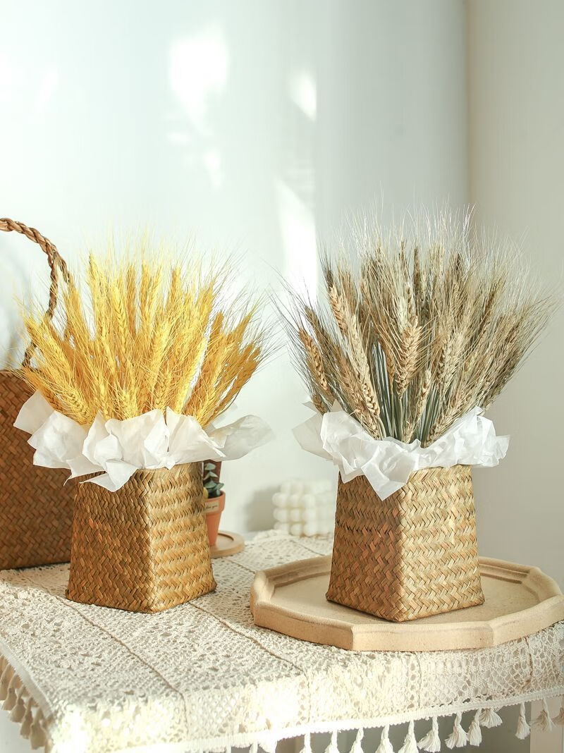 精选绿植9块9带花瓶黄金麦穗干花仿真花束插花客厅摆设新年装饰样式8