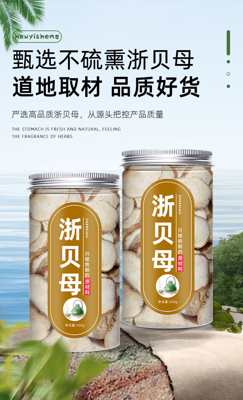 浙贝母500克g浙贝中药大贝母象贝中药材店铺药材大全配中草药浙贝母
