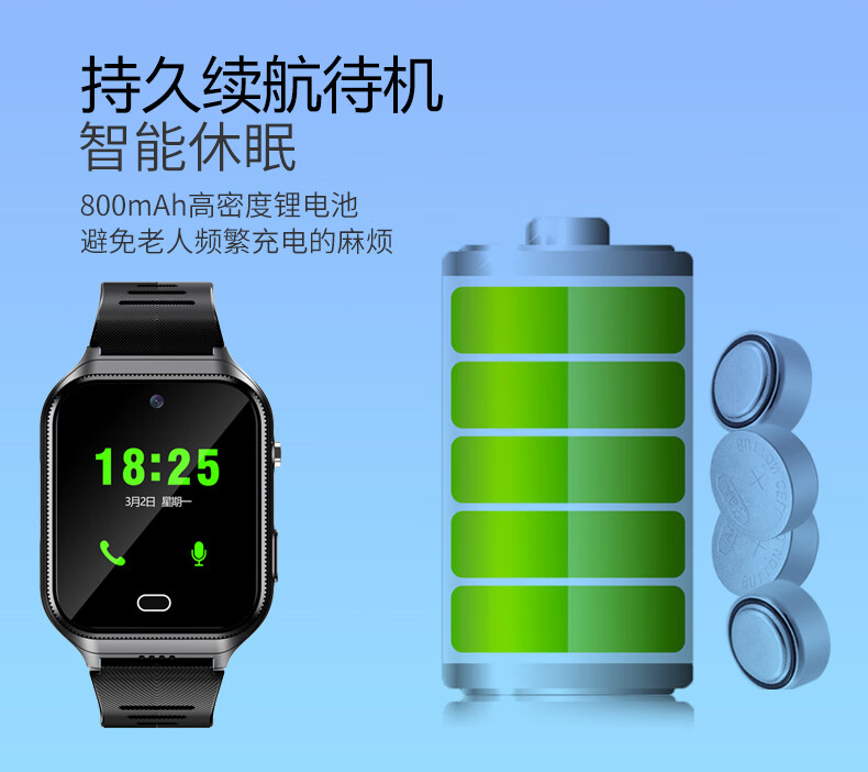 华为huawei通用老年人智能定位手表4g通电话防走失gps器心率血压痴呆