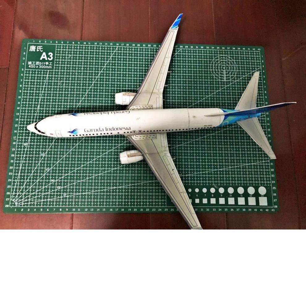 有制作视频diy手工拼装立体纸模型波音737系列民客飞机航空3d折纸荷兰