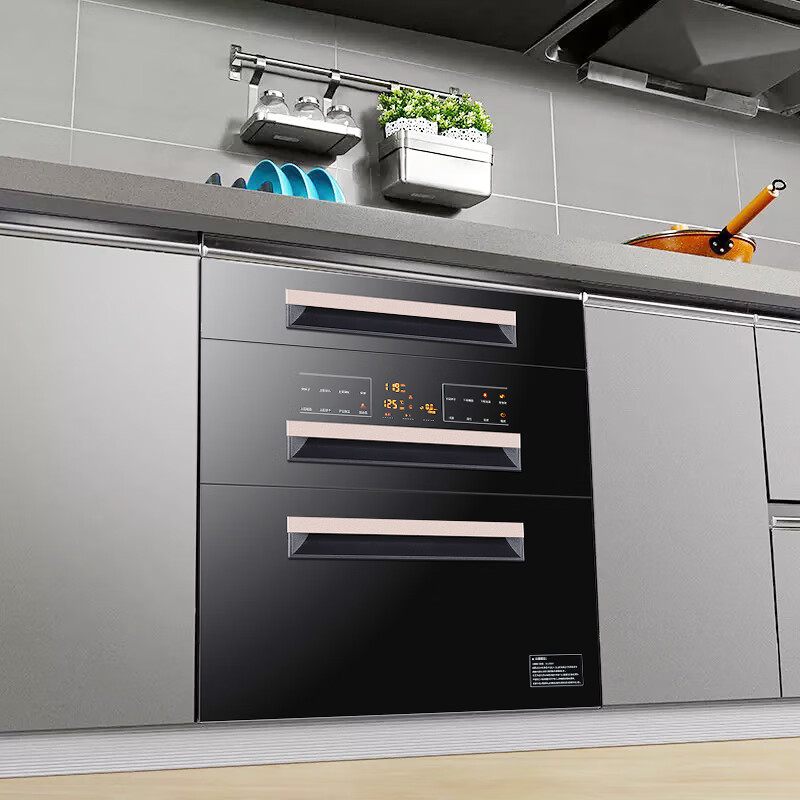 好太太消毒柜家用嵌入式三层智能厨房不锈钢镶入式消毒碗柜智能屏幕