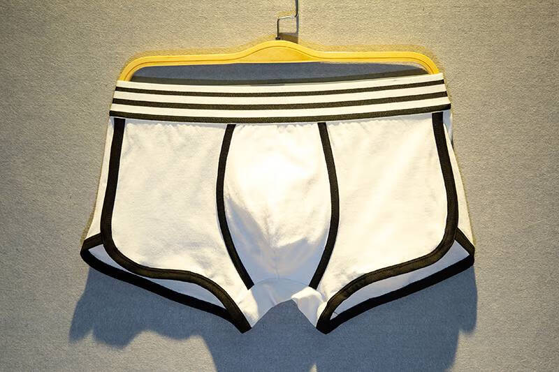 裤中腰透气运动简约青四角潮男士舒适短裤头底裤衩男式裤衩子2黑灰l