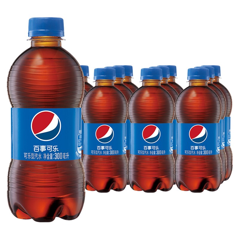 百事可乐pepsi汽水碳酸饮料125l瓶12瓶