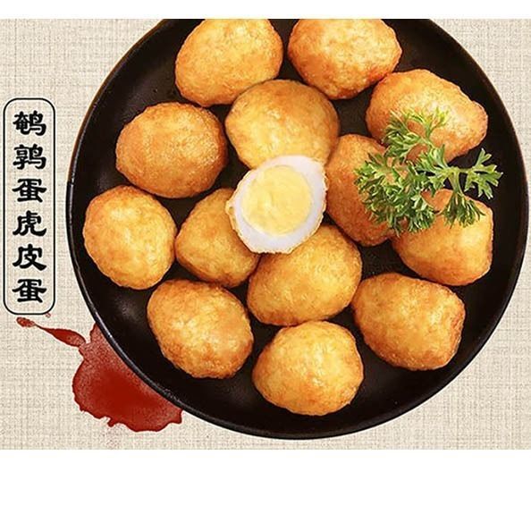 乡阔佬虎皮无壳鹌鹑蛋油炸蛋散装称重每包35枚早餐零食批发五香加香辣