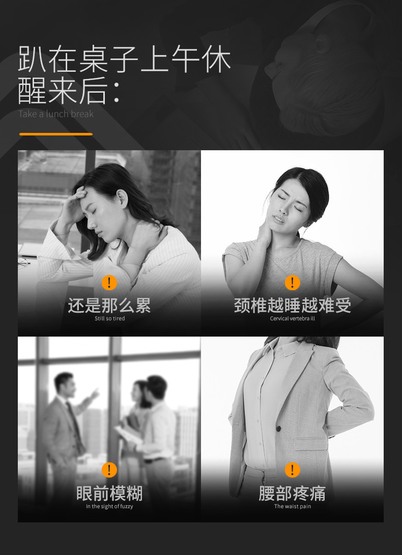行军床折叠躺椅午休折叠午睡床靠背懒人沙滩靠椅家用阳台休闲老人椅子 【圆管】酷黑(塑料锁扣)+枕头