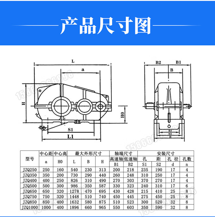 jzq250jzq350jzq400jzq500减速机变速箱减速齿轮箱卧式减速器200