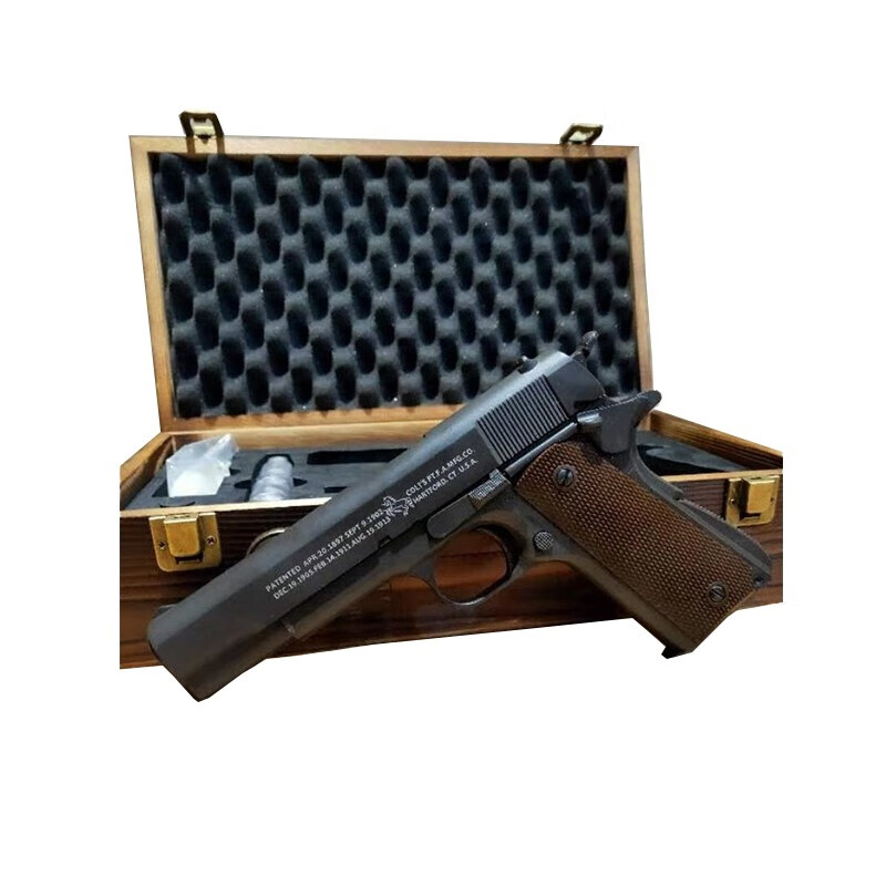 战鹰原厂精品m1911金属模型枪no可发射成人玩具zy1空挂回膛激光枪冷媒