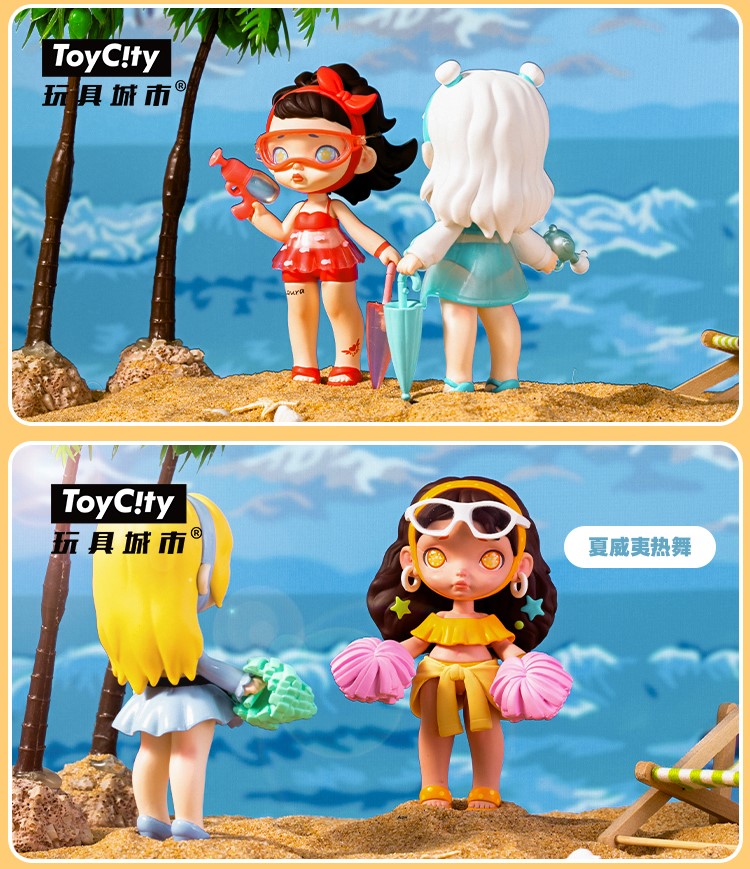 劳拉手办盲盒laura劳拉泳池大作战系列盲盒整盒确认款独角兽精灵夏日