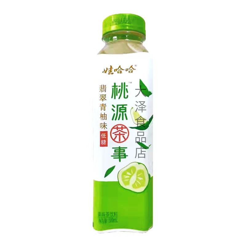 娃哈哈桃源茶事饮料翡翠青柚蜜桃乌龙百香青柠味500ml*8瓶 翡翠青柚味