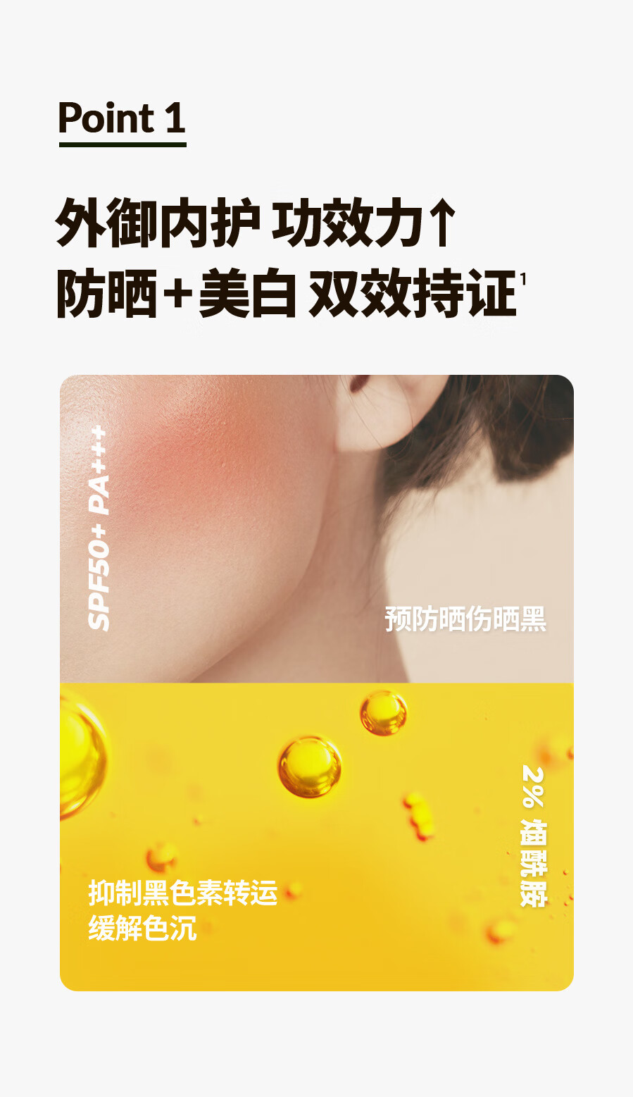 Dr.G/drg防晒霜乳韩国进口蒂迩肌美白隔离二合一男女学生SPF50 焕亮清透防晒霜50ml