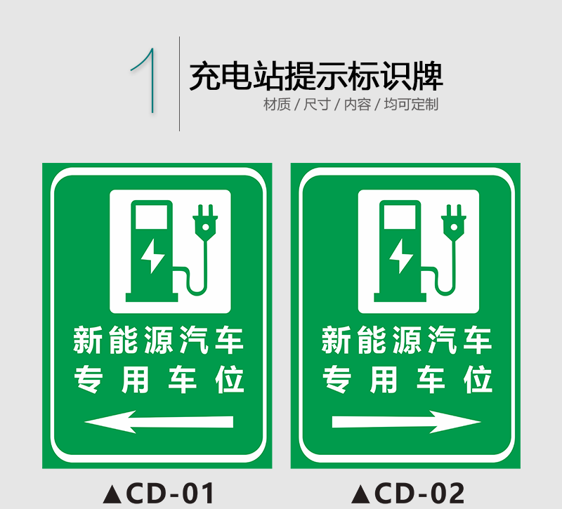 梦倾城新能源汽车充电车位标识牌私家车位请勿泊车温馨提示指示牌全套