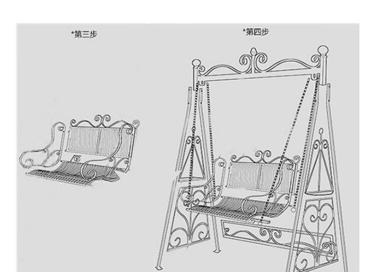 秋千阳台秋千椅吊椅户外吊椅秋千室内阳台床秋千吊椅室内阳台定制 a款