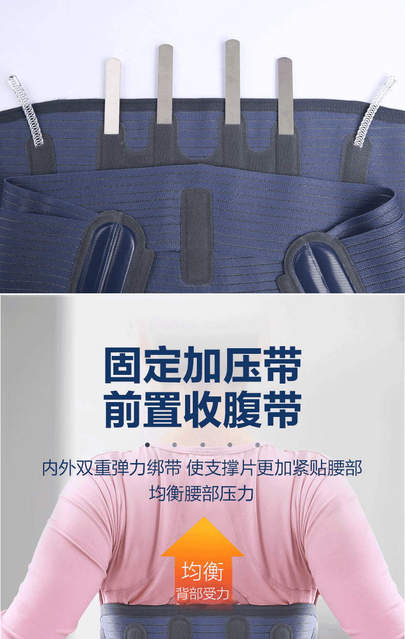 腰间盘劳损护腰带腰椎腰部女士男士专用治束腰带疗器4根钢板2根弹簧条