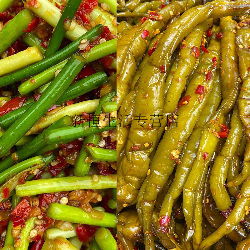 江西辣菜新鲜农家腌蒜苔脆辣蒜薹蒜毫腌蒜苗瓶装酱菜下饭菜咸菜香辣