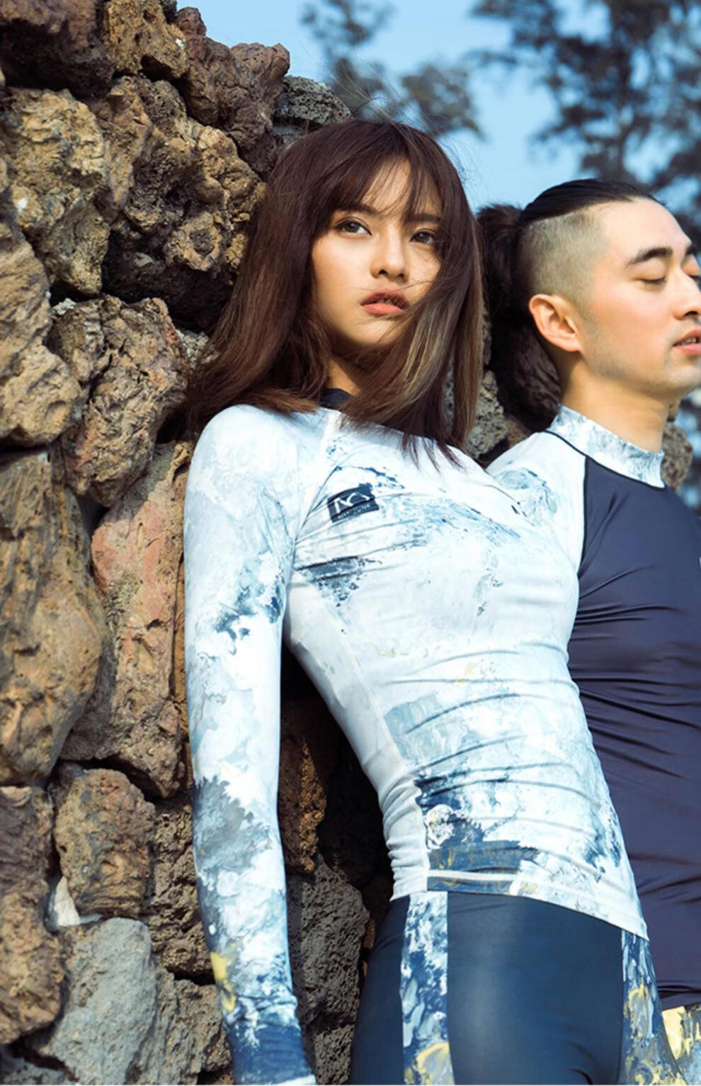 游泳用品 女士泳衣 nu-june nu-june 潜水服女防晒长袖游泳衣情侣分体