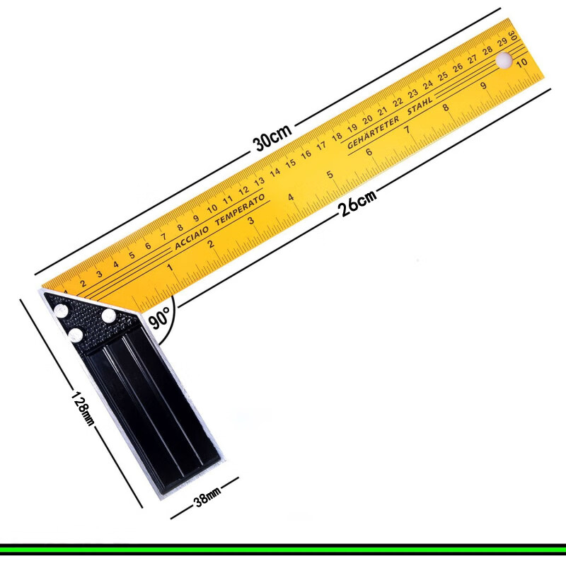 三角尺木工尺直角尺90度直角测量尺设计建筑施工木工测量工具 三角尺
